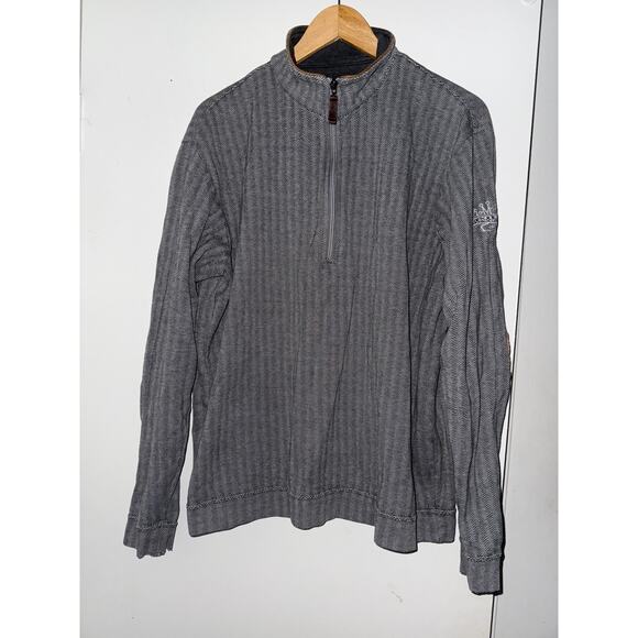 Straight Down Men’s 1/4 Zip Louis Martini Sweatshirt – Size L – Gray 100% Cotton - Picture 15 of 16